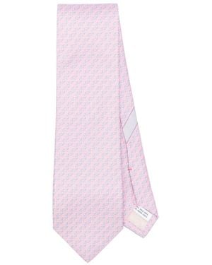 Ferragamo Gancini Print Tie - Pink