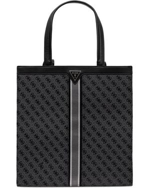 Guess Gestreifter Milano Tote Bag - Schwarz