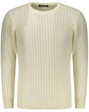U.S. Grand Cable-Knit Elbow-Patch Jumper - Natural
