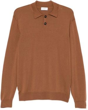 Ballantyne Long-Sleeve Polo Shirt - Brown