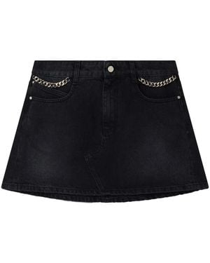 Stella McCartney Falabella Denim Mini Skirt - Black