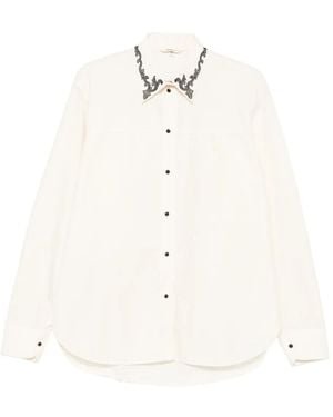 Barena Embroidered-collar Shirt - ホワイト