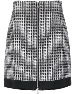 Moncler Tweed A-Line Skirt - Black