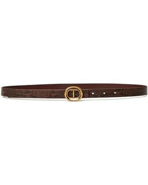 Twinset Logo-Plaque Belt - Brown