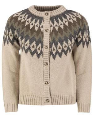 Weekend by Maxmara Targa Jacquard Cardigan - Metallic