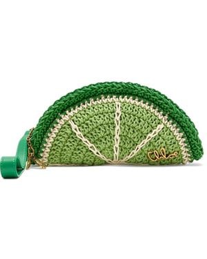 Chloé Gehäkelte Clutch - Grün
