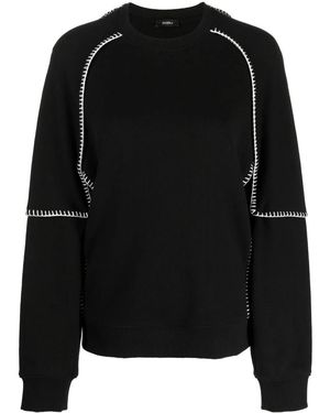 Goen.J レイヤード スウェットシャツ - ブラック