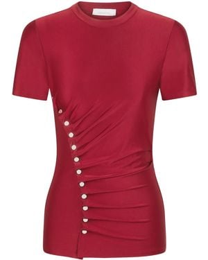 Rabanne T-Shirt Drappeggiata - Rosso