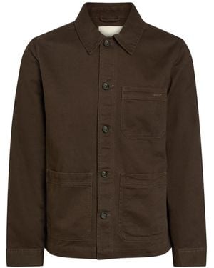 GANT Button-Up Patch-Pocket Shirt Jacket - Brown