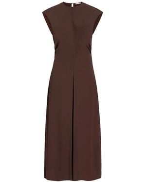 Marie Oliver Zuri Cap-Sleeve Midi Dress - Brown