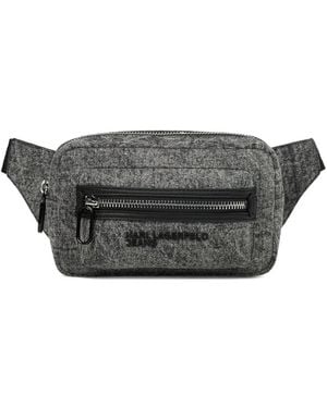 Karl Lagerfeld Riñonera vaquera con efecto lavado - Gris