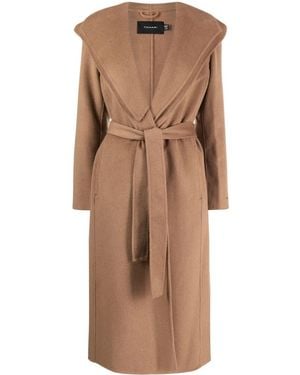 Tahari Cappotto Lungo A Portafoglio - Marrone