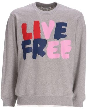 Comme des Garçons Live Free Sweatshirt - Grey