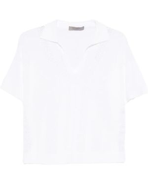 D.exterior V-Neck Top - White