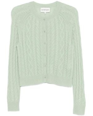 Bompard Buttoned Cable-Knit Cardigan - Green