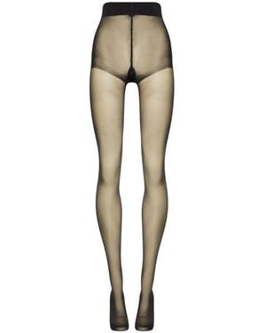 Wolford 15 Eco Sheer Soft-Waistband Tights - Black