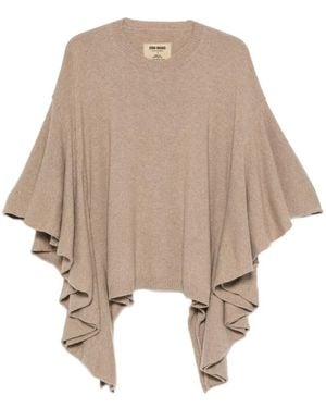 Uma Wang Rouges Pullover Mit Rüschenärmeln - Natur