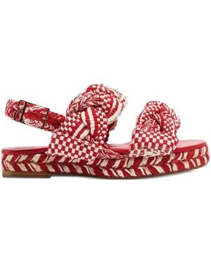 ANTOLINA PARIS Adelita Braided-Straps Sandals - Red