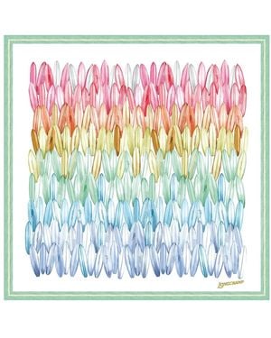 Longchamp Camaïeu De Surf Silk Scarf - Blue