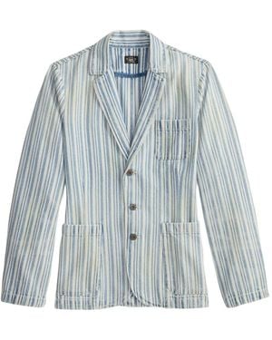 RRL Gestreepte Blazer - Blauw