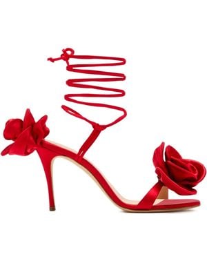 Magda Butrym 105 Mm Sandalen Met Roosdetail - Rood
