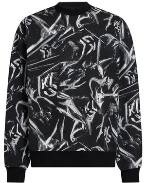 Karl Lagerfeld Graphic Monogram Sweatshirt - Black