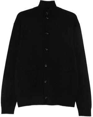 Hōsio Button-Fastening Wool Cardigan - Black