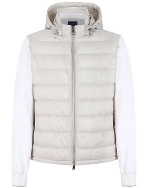 Paul & Shark Quilted Hooded Jacket - White