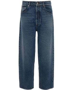 JW Anderson Pantalon Court À Coupe Droite - Bleu