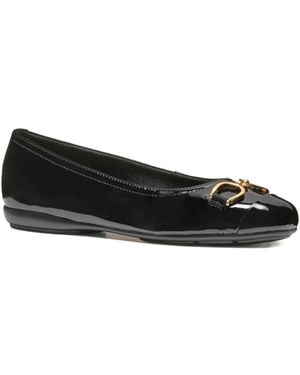 Geox Buckle-Detail Ballet Flats - Black