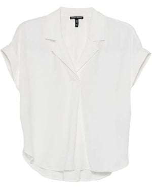 Eileen Fisher Notch-Collar Blouse - White