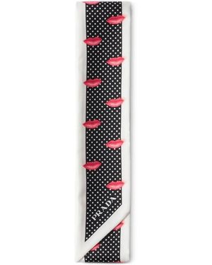 Prada Écharpe À Pois - White