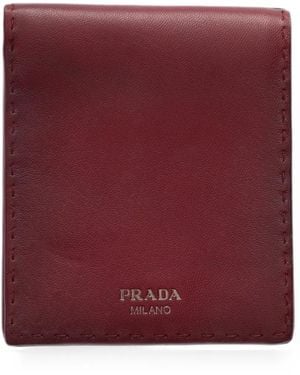 Prada Antiqued Leather Wallet - Purple