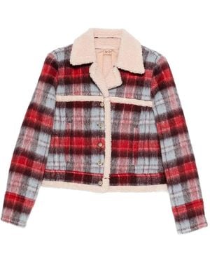N°21 Checked Button Jacket - Red