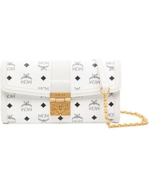 MCM Großes Tracy Portemonnaie Mit Monogramm - Weiß