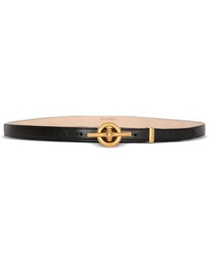 Balmain Calfskin Logo Belt - White