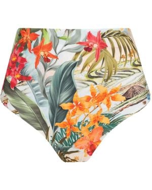 Lygia & Nanny High Waist Bikinislip Met Bloemenprint - Wit