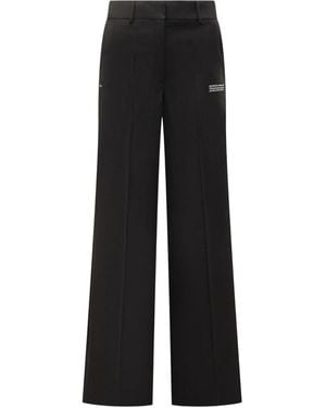 Off-White c/o Virgil Abloh Pleated Wool Trousers - Black