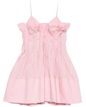 Marques'Almeida Vestido Corto Con Detalle De Volantes - Rosa