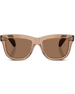 Moncler Bronzz Geometric-Frame Sunglasses - Brown