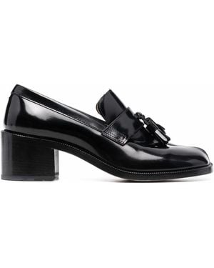 Maison Margiela Tabi Tassel-Detail Leather Loafers - Black