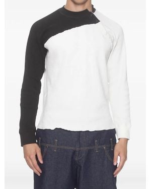 Spencer Badu Block Asymmetrical Raglan T-Shirt - White