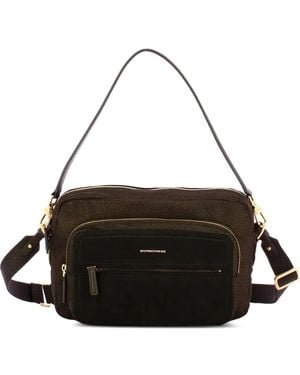 Borbonese Printed Paneled Shoulder Bag - Black