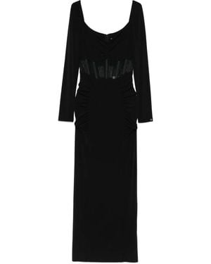 Nissa Long-Sleeve Midi Dress - Black
