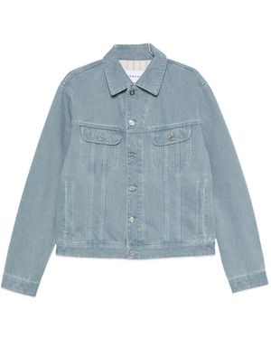 Givenchy Logo-Patch Denim Jacket - Blue