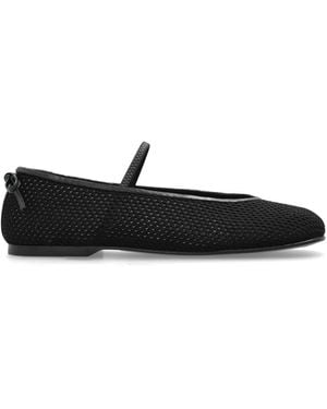 NODALETO Leather Ballerina Shoes - Black