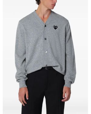 Comme des Garçons Cardigan Mit V-Ausschnitt - Grau
