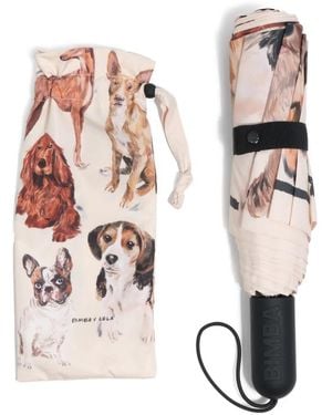 Bimba Y Lola Dog Print Umbrella - Natural