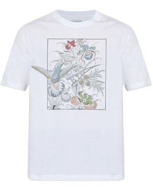 Etro T-Shirt Met Bloemenprint - Wit