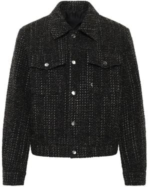 WOOYOUNGMI Tweed Trucker Jacket - Black